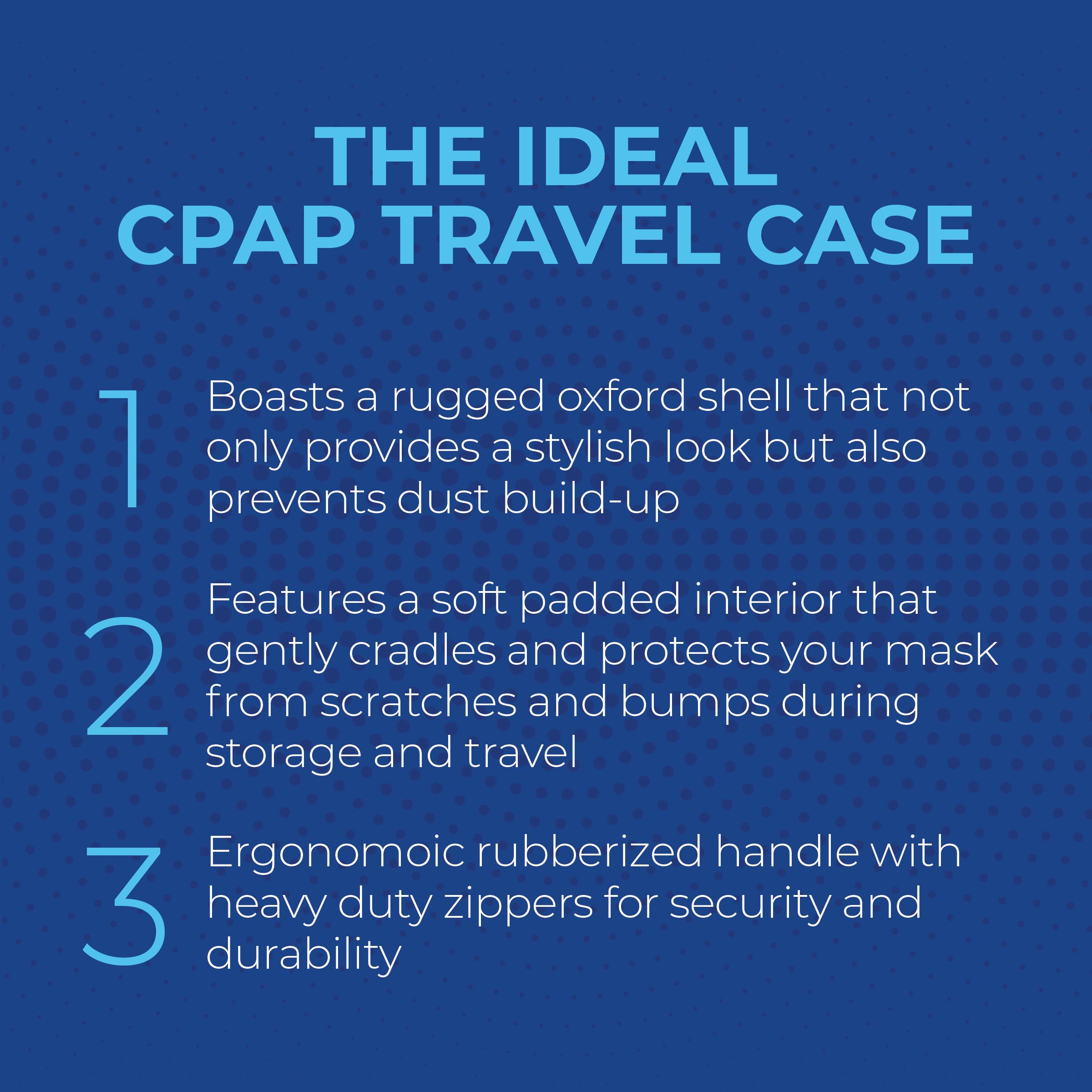 Snugell Durable CPAP Mask Travel Case and Protective Storage Bag - Oxford Shell with Soft Interior Lining - Universal Fit for Al