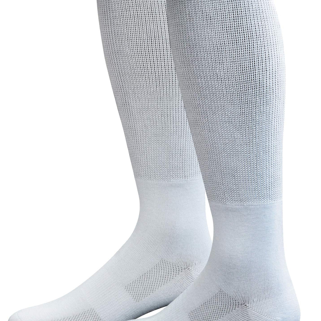 Yomandamor Mens Diabetic Over the Calf Breathable Mesh Socks with Non-binding Top,4 Pairs