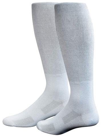 Yomandamor Mens Diabetic Over the Calf Breathable Mesh Socks with Non-binding Top,4 Pairs