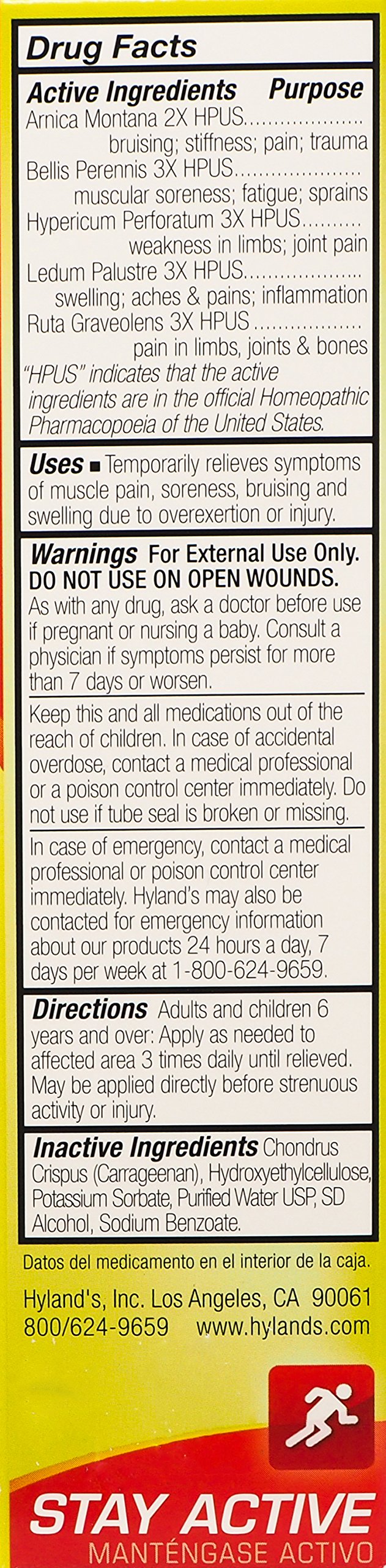 Hylands Hylands Muscle Gel With Arnica, 3 oz