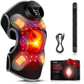 Upgraded PRO Red Light Therapy Knee Brace & 4 Vibration Massage  Rechargeable Controller, 660nm&850nm Red Light Therapy Heated 