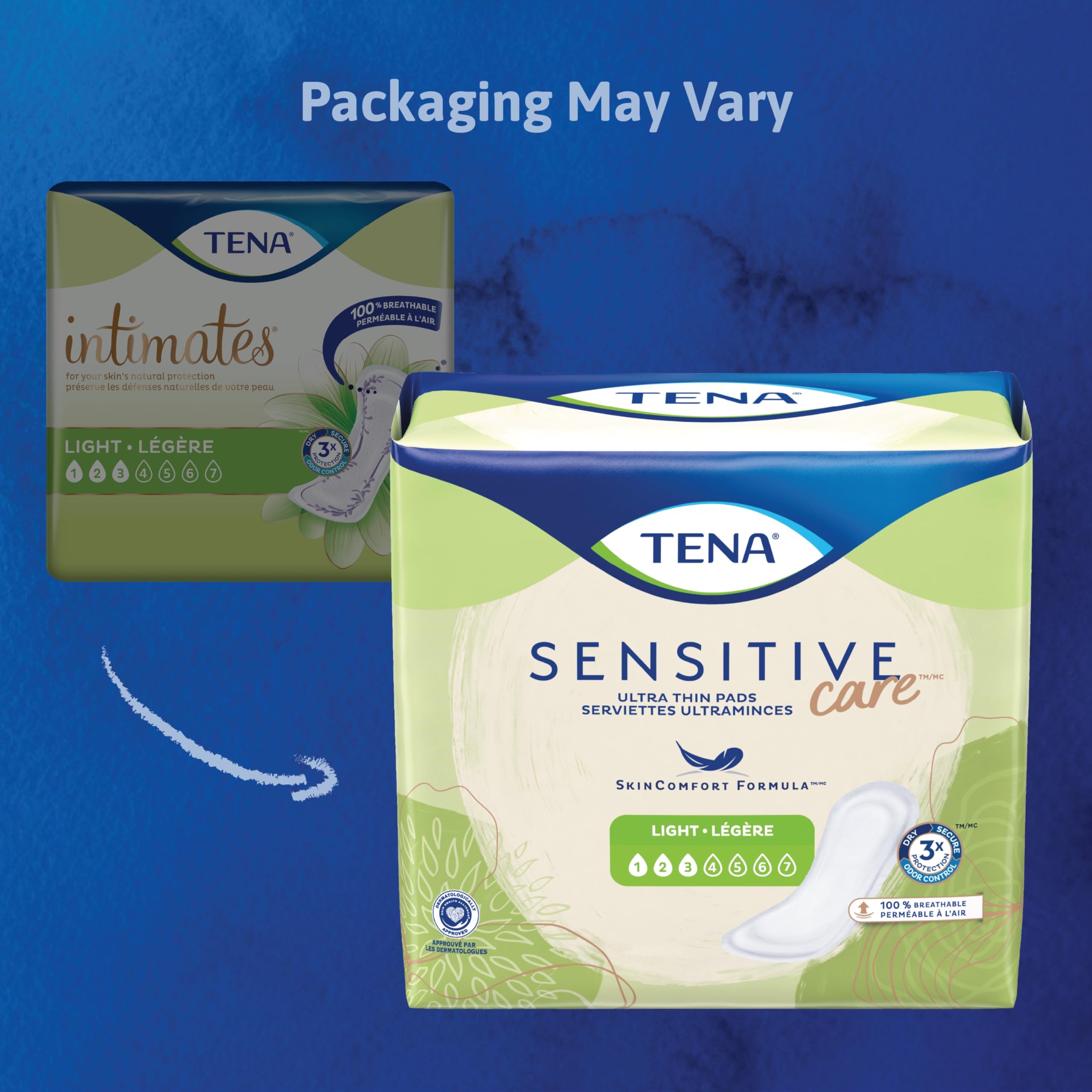 Tena Intimates Ultra Thin Light Incontinence Pad Regular 30 Ct (Pack of 6)