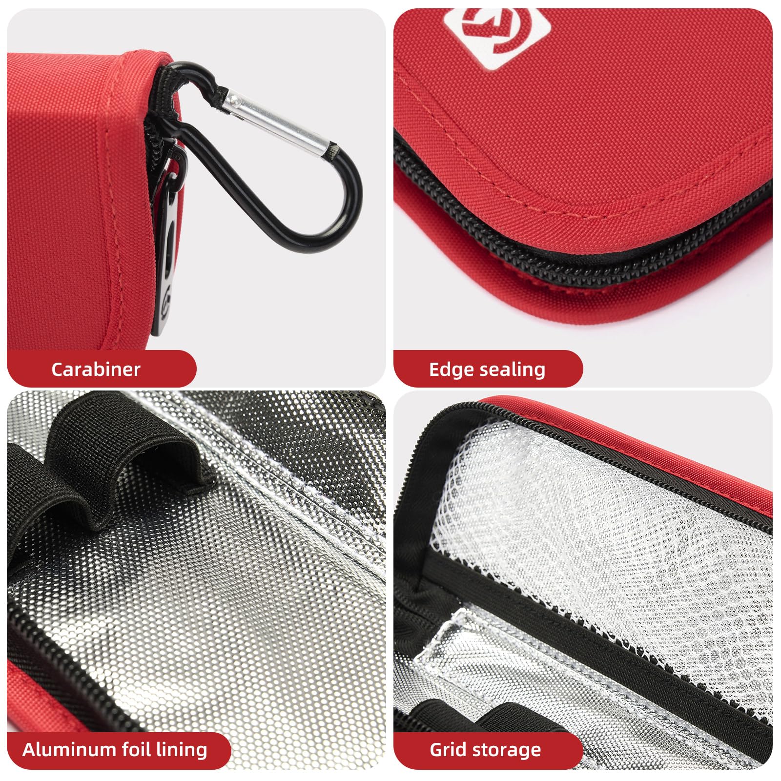 ALLCAMP Hard Shell Medical Travel Case - Insulated Emergency Medical Kit with Compartments for Allergy & Diabetes Medications, 2