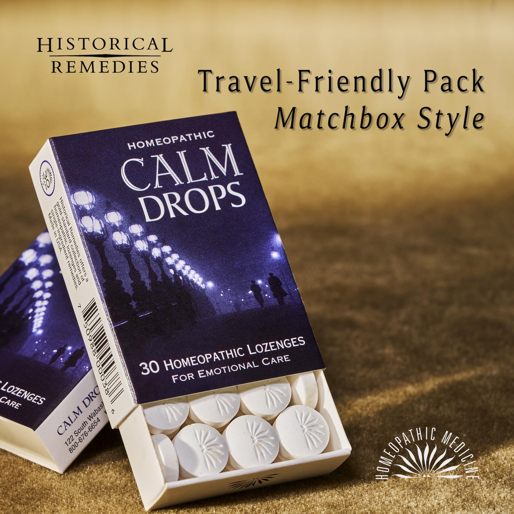 Historical Remedies Calm Drops Homeopathic Lozenges (3 Pack)| Natural Care for Emotional Stress Relief, Vegan & Gluten-Free Orga