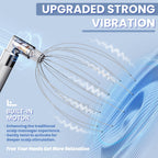 Head Massager Scalp - Electric Scalp Massagers with L-Handle, Waterproof Head Scratchers & Hair Massage Tool with 20 Metal Finge