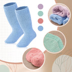 Shyyween 4 Pairs Extra Width Fleece Socks 13-15 Bariatric Socks Hospital Winter Coral Fleece Warm Soft Non Slip Sock for Women M
