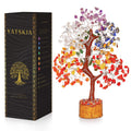 YATSKIA Chakra Tree of Life - Crystals and Healing Stones - Meditation Accessories - Gifts for Spiritual People - 7 Chakra Bonsa