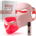 Red Light Mask Therapy for face with Near Infrared (NIR), 360 LED Red Light Therapy Mask for Face, AtHome Facial Care and Beaut