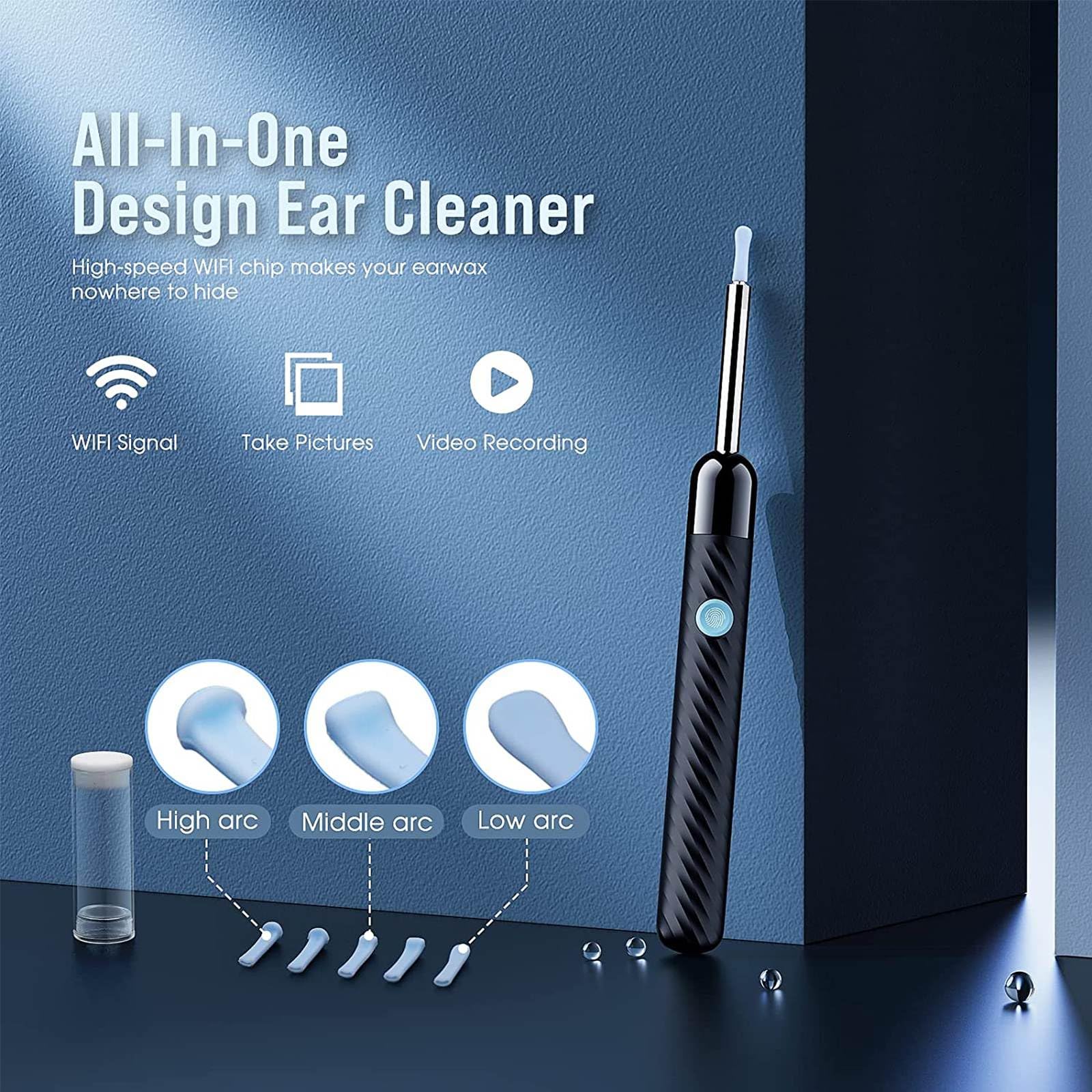 Ear Wax Removal - Earwax Remover Tool with 8 Pcs Ear Set - Ear Cleaner with Camera - Earwax Removal Kit with Light - Ear Camera