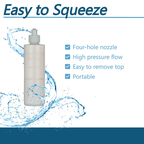 Perineal Squirt Bottle [4 Pack] Refillable Postpartum Lavette Cleansing Irrigation Peri Wash Bottle - 8oz - New Moms or Bidet Us