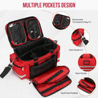Medical Bag Empty First Aid Bag Home Health Nurse Bag Empty First Aid Storage Bag with Detachable Divider Medical Supplies Emerg