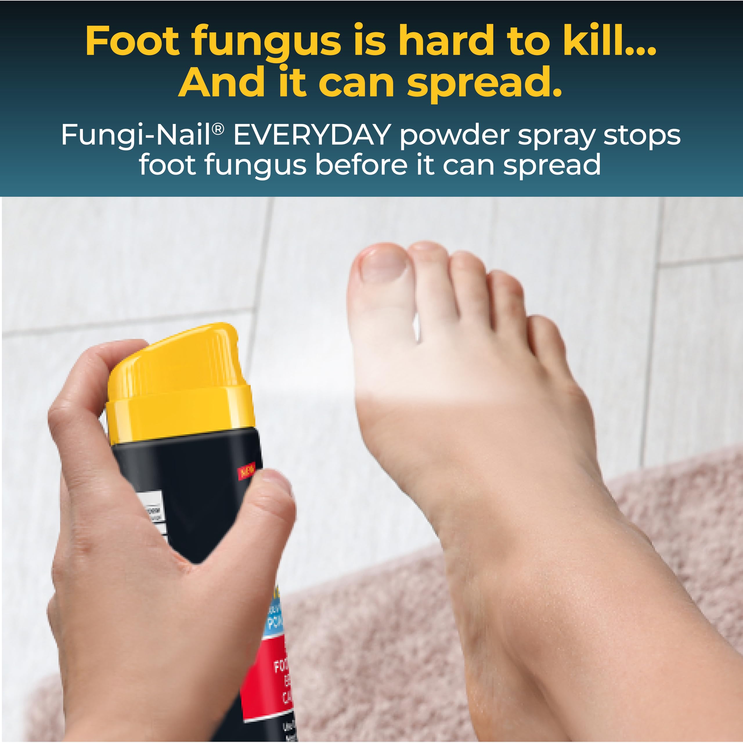 Fungi-Nail Everyday Anti-Fungal Powder Spray, Stops Foot Fungus, Prevents Most Athletes Foot, Absorbs Wetness to Fight Odor, Tal