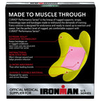CURAD Performance Series IRONMAN Antibacterial Bandages, Extreme Hold Adhesive Technology, Knee & Elbow 3 inches x 3 inches, 10