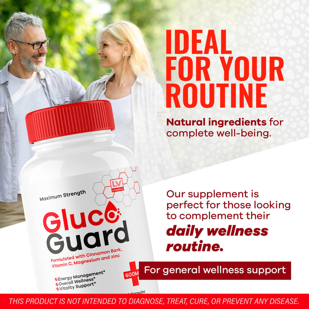 (5 Pack) GlucoGuard Capsules - Official GlucoGuard Advanced Blood Support Formula, Natural GlucoGuard Pills Maximum Strength, Gl