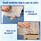 Zonon Pill Pouch Bags Zippered Reusable Pill Baggies Clear Plastic Bags Self Sealing Travel Medicine Organizer Storage with Slid