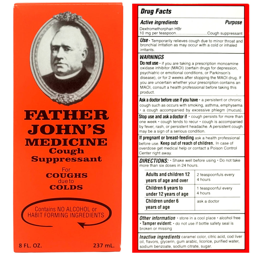 Father Johns Alcohol Free Cough Medicine, 8 Ounces