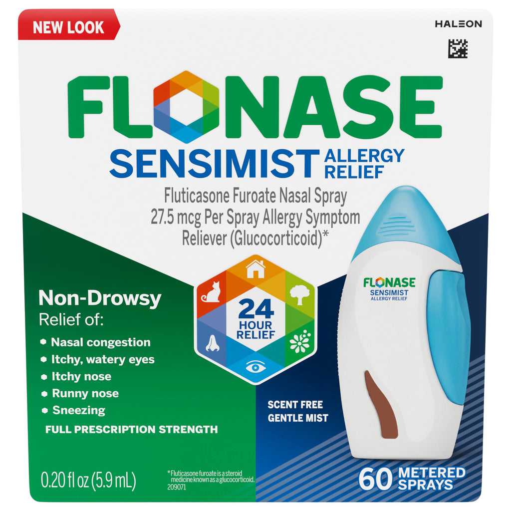 Flonase Sensimist Allergy Relief Nasal Spray for Non-Drowsy, 24-Hour Multi-Symptom Allergy Relief - 60 Sprays