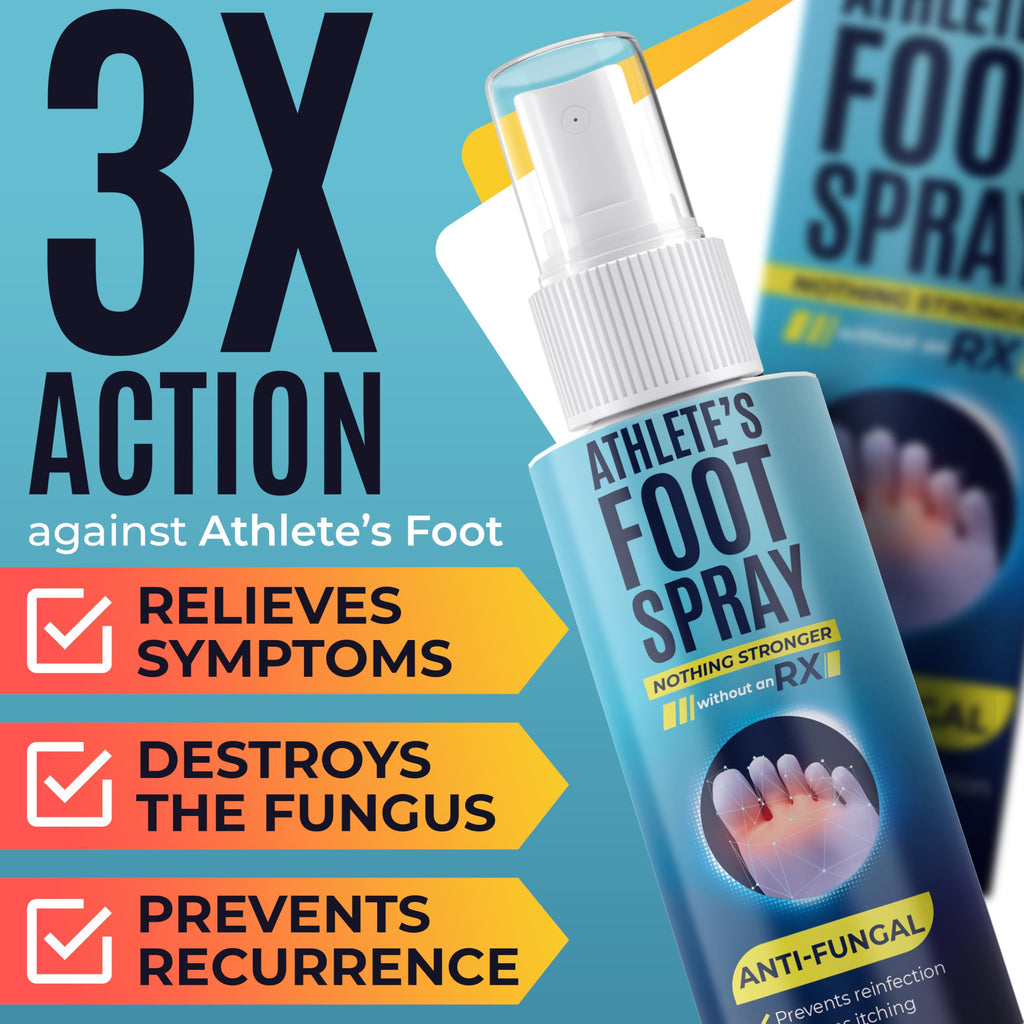 Athletes Foot Spray With Tea Tree Oil | Antifungal Treatment for Athletes Foot, Jock Itch, Ringworm | Soothes Itchy, Irritated S
