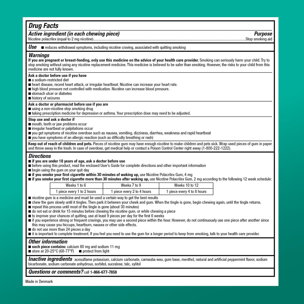 Amazon Basic Care Nicotine Polacrilex Uncoated Gum 2 mg, Arctic Mint, 310 Count
