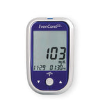 Medline EvenCare G2 Blood Glucose Monitoring Meter, Self-Testing Diabetic Care, 6 Sec Results, Batteries, Guide, Carrying Case,