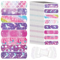 Funtery 8 Styles Kids Fabric Bandages Flexible Self Adhesive Bandage Wrap for Cuts Scrapes Wounds Burns Baby Child Toddlers, Ass