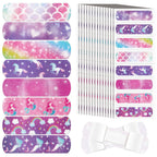 Funtery 8 Styles Kids Fabric Bandages Flexible Self Adhesive Bandage Wrap for Cuts Scrapes Wounds Burns Baby Child Toddlers, Ass