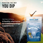 TeaZa Energy - Tobacco-Free Pouches Nicotine-Free Dip, Smokeless Alternative Snuff Healthy Chewing Dipping Alternative, Power Mi
