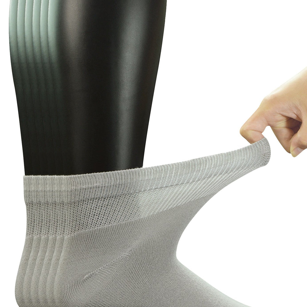 Yomandamor Men 's Diabetic Ankle Socks with Seamless Toe and Non-Binding Top,6 Pairs L Size(10-13)