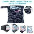 ZCOINS 4PCS Overnight Pads 13.5inch Reusable Pads Menstrual Heavy Flow, Washable Cloth Pad with 1 Zipper Bag
