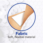 All Health Flexible Fabric Adhesive Bandages, XL 2 in x 4 in, 10 ct | Extra Large Flexible Protection for First Aid and Wound Ca