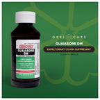 Geri-Tussin DM Liquid Cold Cough Syrup by GeriCare| 2-in-1 Maximum Strength Cough Suppressant Dextromethorphan & Expectorant Gua