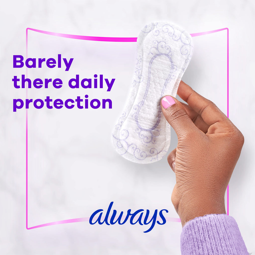 Always Radiant Liners, Unscented, 96 Count,Pack of 4 (Total 384 Count) (Packaging May Vary)