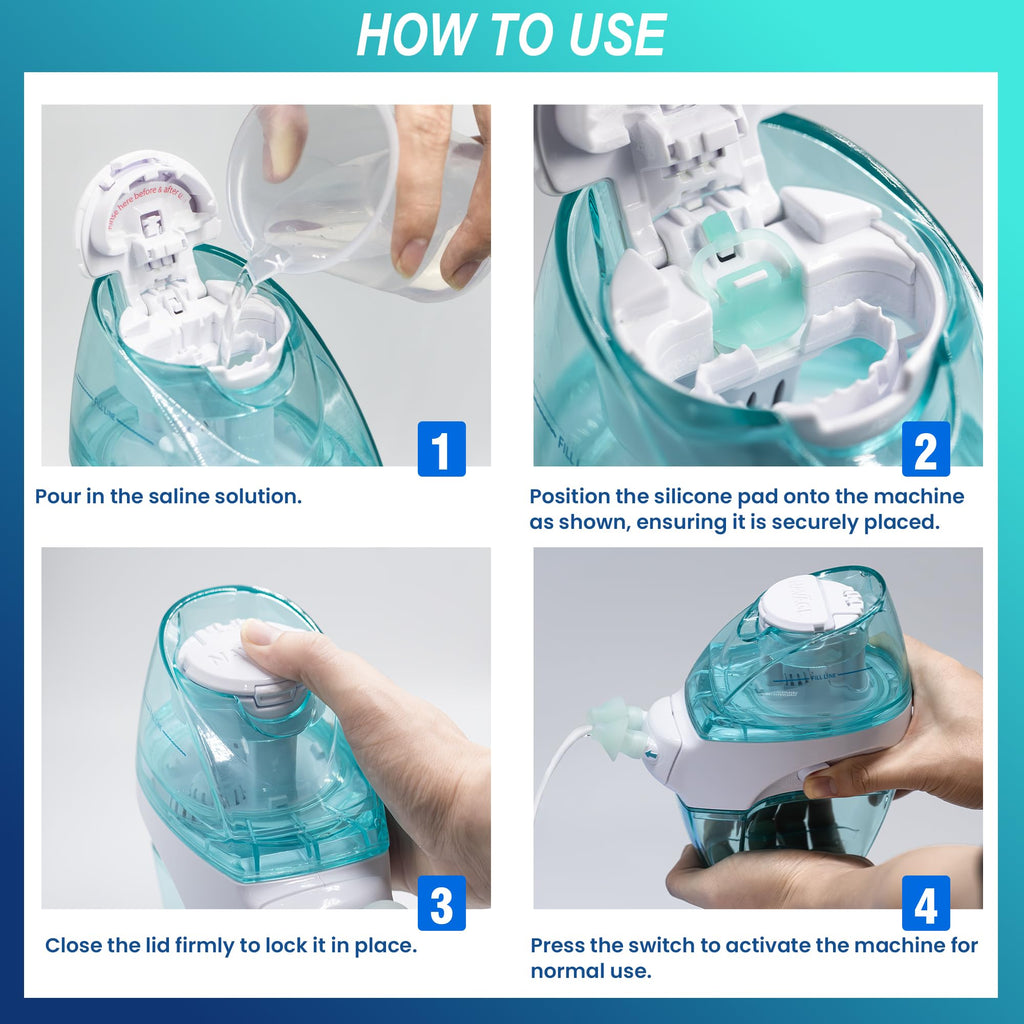 CYOUH 100pcs Salt Saline Packets + 10 PCS Silicone Pads Neti Pot Sinus Nasal Wash Rinse, 2.34g Salt Packets Refills Accessories