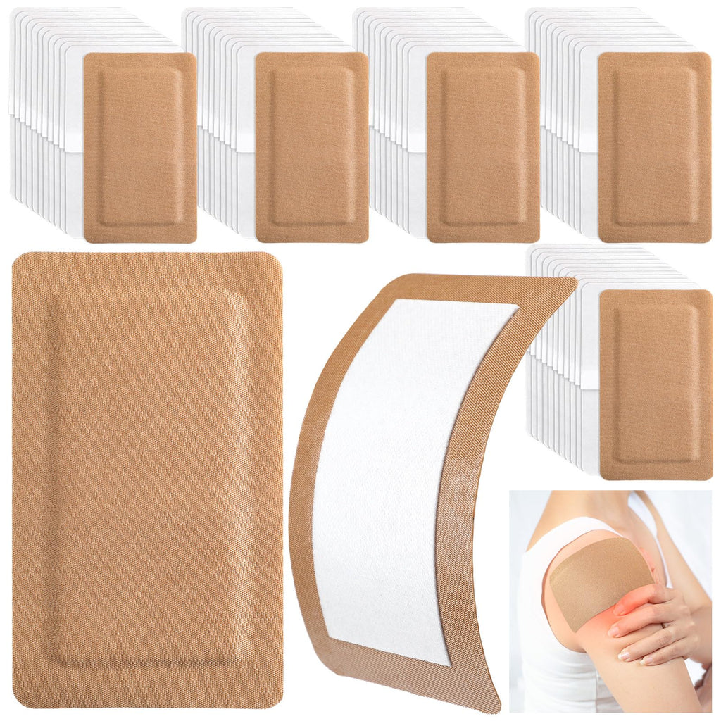 Geiserailie 60 Pcs Flexible Extra Large Adhesive Bandages 5 x 3 Sterile Fabric Adhesive Bandages with Non Stick Pad, Latex Free 