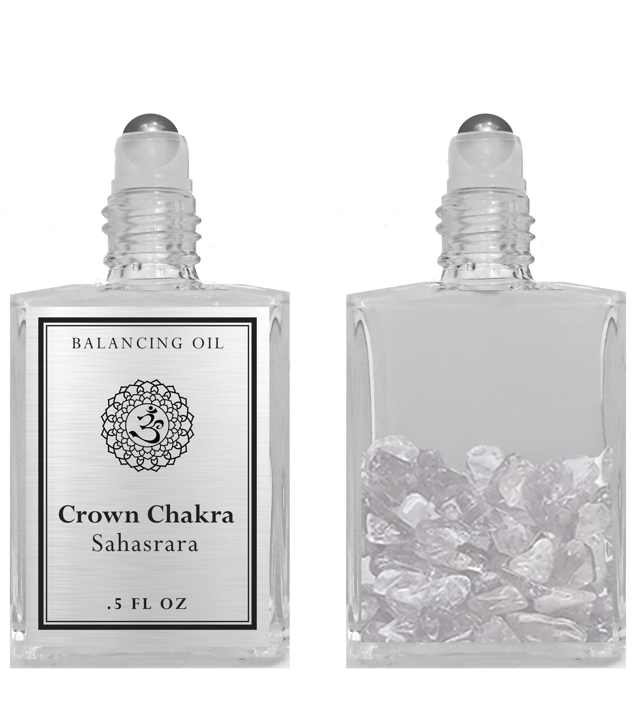 Bios Apothecary - 7th Chakra Balancing Oil - Sahasrara Crown Chakra Aromatherapy - Roll On Pulse Points - Infused with White Qua