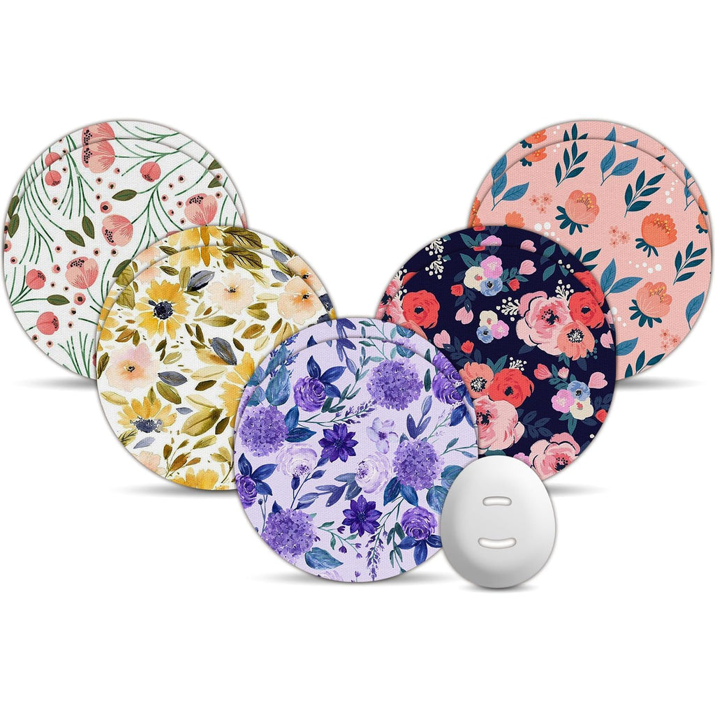 Flower Dexcom G7 Over Patches, Amolyfe 10-Pack Dexcom G7 & Stelo Adhesive Patches Waterproof Bump-Proof with Hard Cap, Breathabl