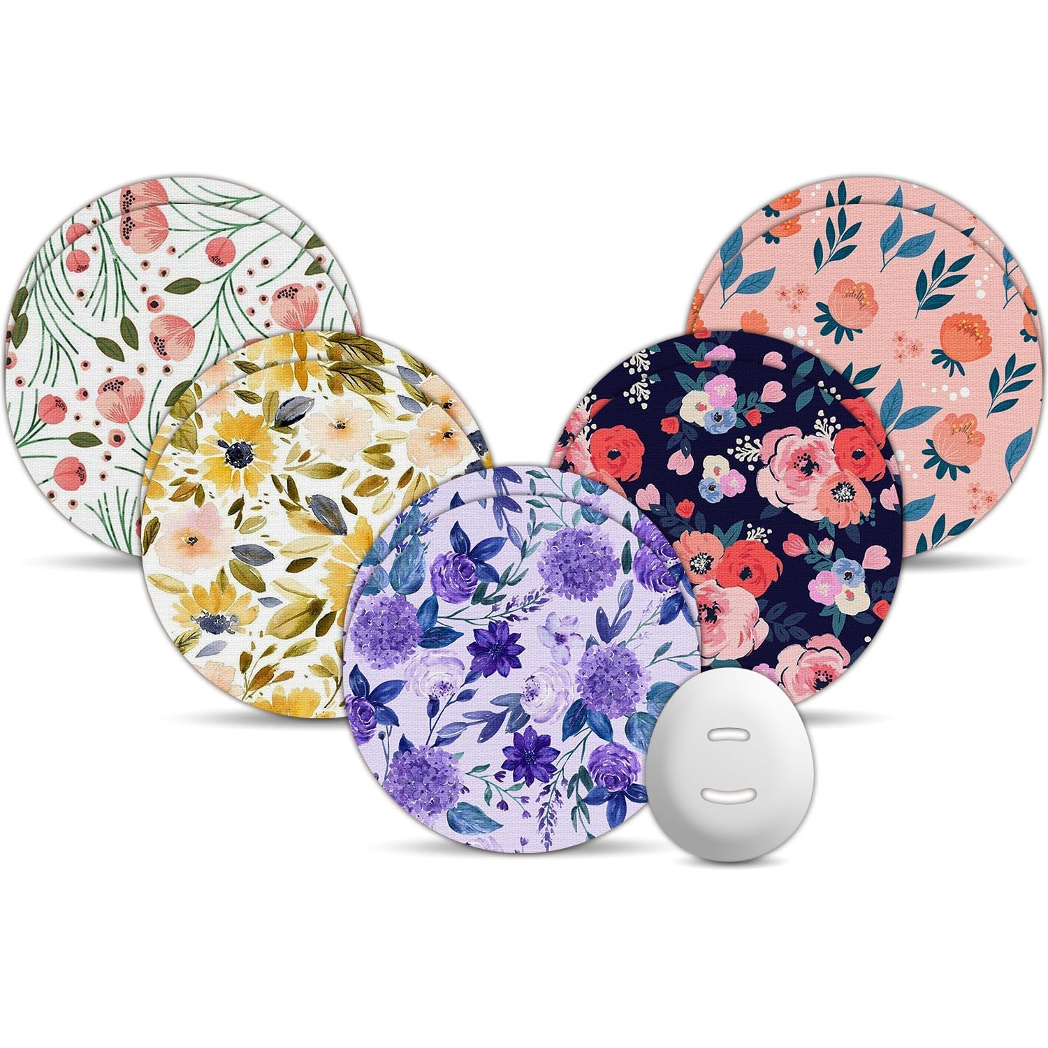 Flower Dexcom G7 Over Patches, Amolyfe 10-Pack Dexcom G7 & Stelo Adhesive Patches Waterproof Bump-Proof with Hard Cap, Breathabl