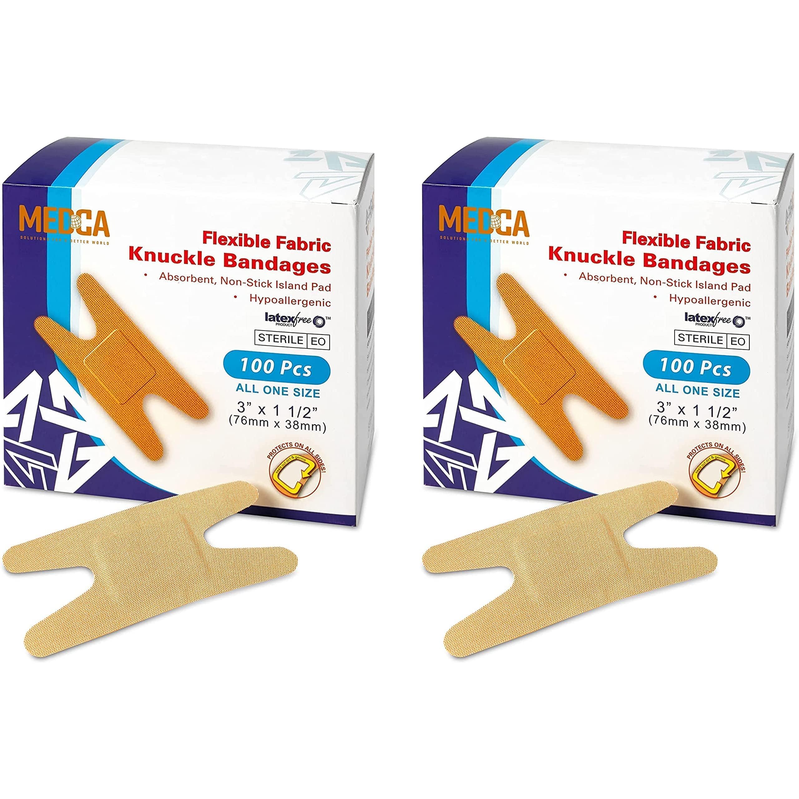 Flexible Fabric Bandages - Flex Fabric Adhesive Bandages Knuckle Bandages for Finger Care and to Protect Wounds from Infection -