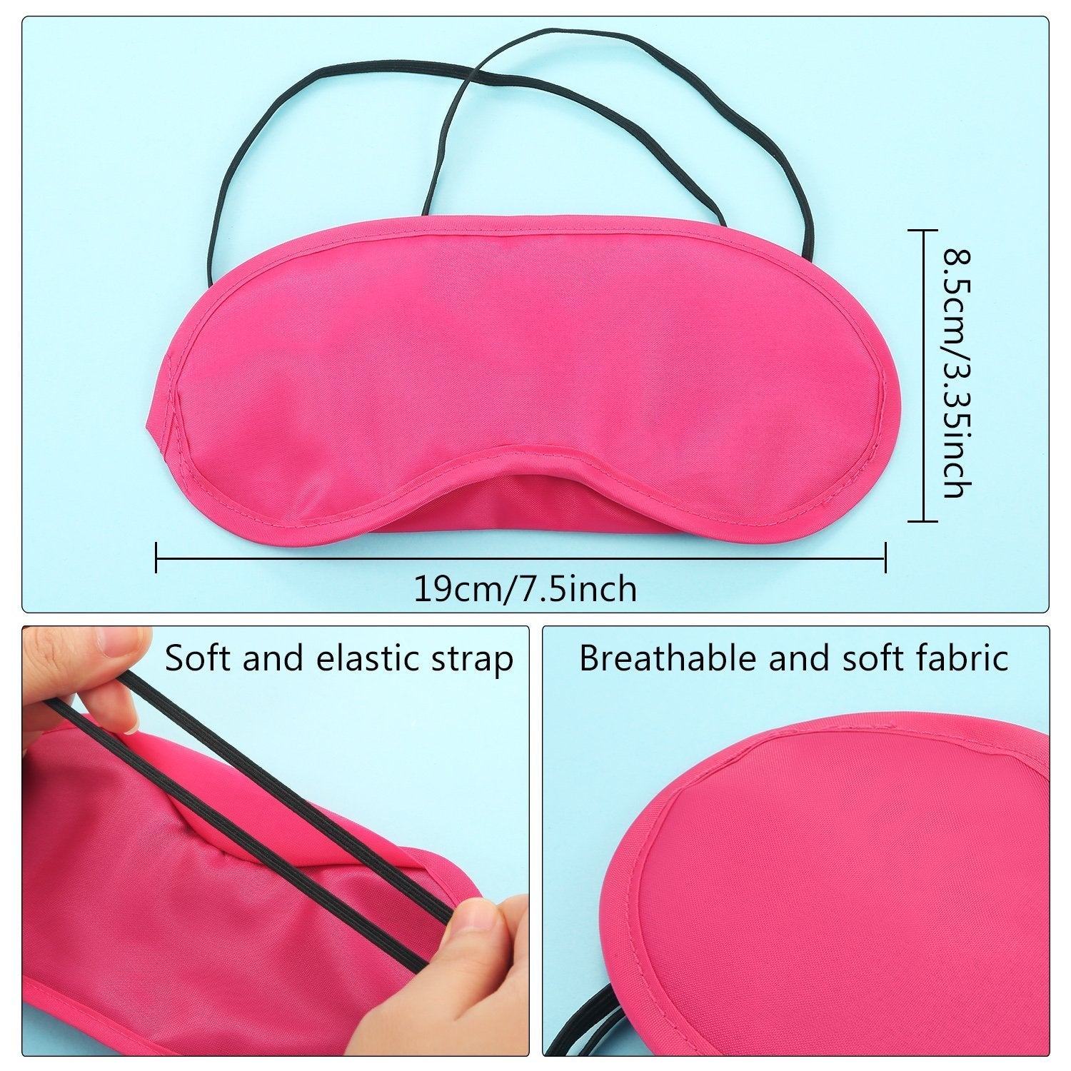 12pcs Eye Mask Sleep Masks Eye Cover Lightweight Comfortable Soft Blindfold Eyeshade with Nose Pad & Elastic Straps for Kids Wom