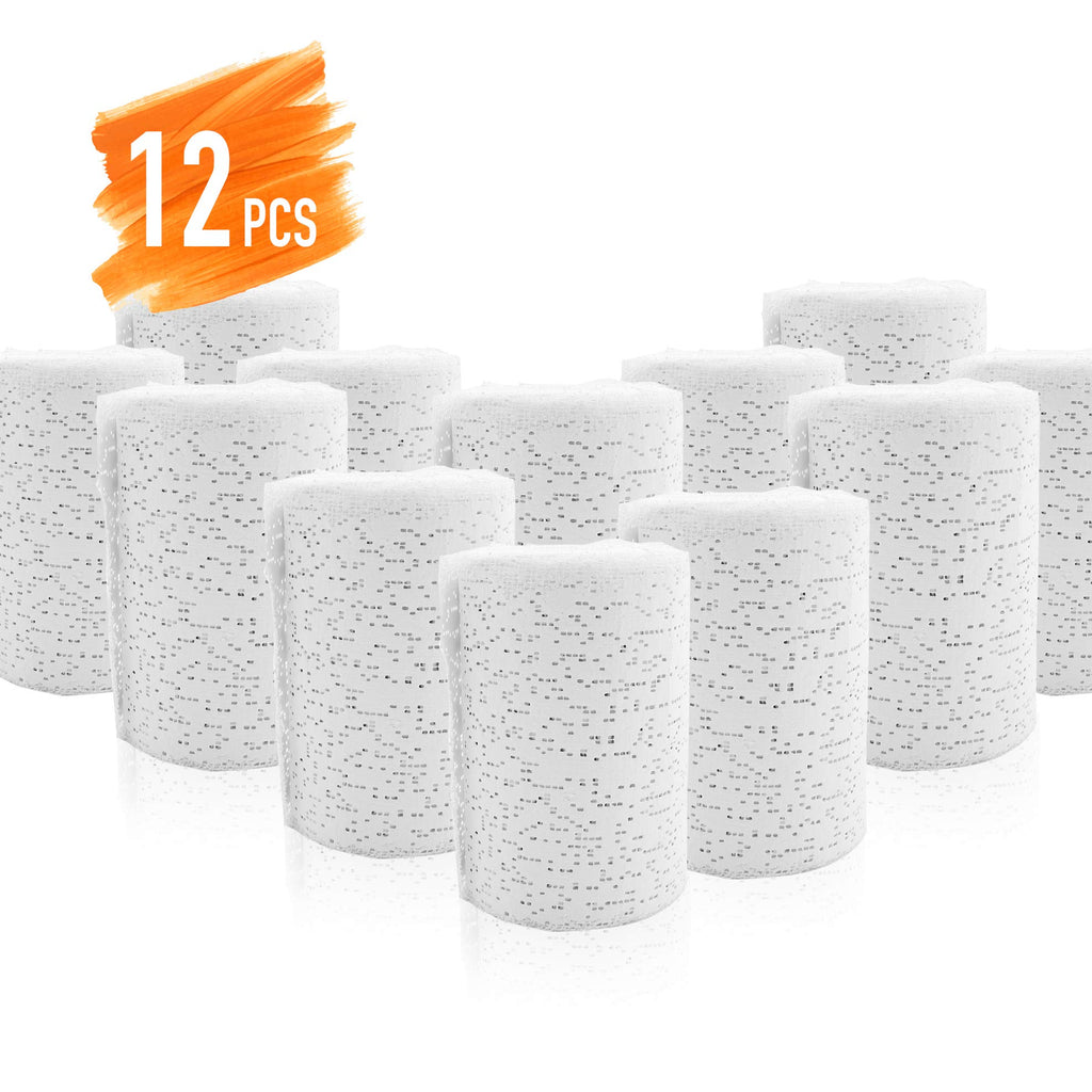 TCAIRG Plaster Gauze Bandage for Hobby Craft, Masks, Scenery, Arts and Crafts, Belly Cast - 6 x 180 (5yd) Gauze Bandage Roll (12