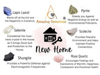 Crystals for New Home Manifestation, Set of 6 Lapis Lazuli, Selenite, Shungite, Pyrite, Scolecite and Rose Quartz Healing Crysta