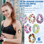 36 Pack Adhesive Patch Compatible with Dexcom G6 Breathable Colorful Butterfly CGM Patches Waterproof Butterfly Pre Cut Adhesive