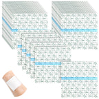 BBTO 50 Pieces Transparent Clear Adhesive Bandage Stretch Large Waterproof Film Adhesive Bandages Dressing Supplies(8 x 10 Inch)