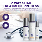 Advanced Scar Treatment with Silishield & SPF 30 50g - Made in the USA, Fast-Drying, Water-Resistant Silicone Scar Gel - Surgeon