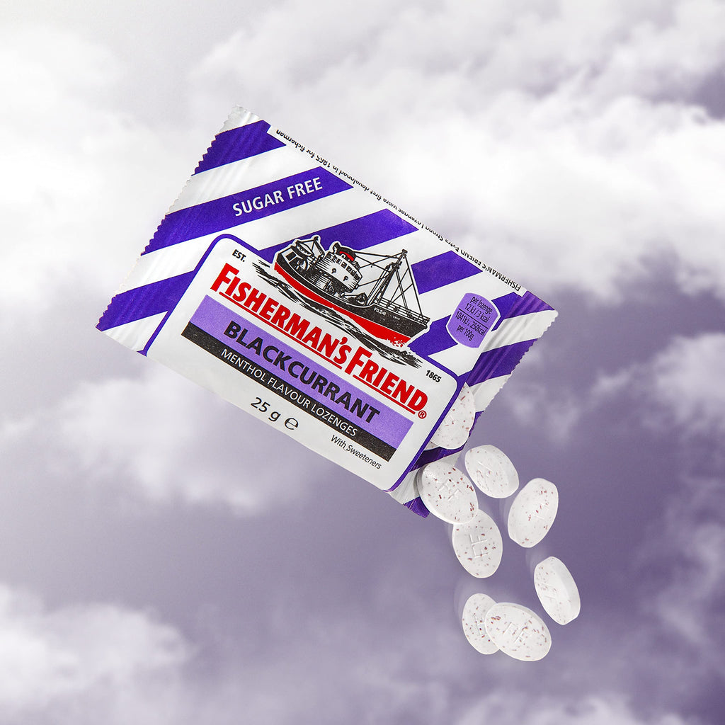 Fishermans Friend Blackcurrant Menthol Lozenges 25g, (Pack of 5)