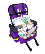 Lightning X Small Medic First Responder EMT Trauma Bag Stocked First Aid Trauma Fill Kit A (Purple)