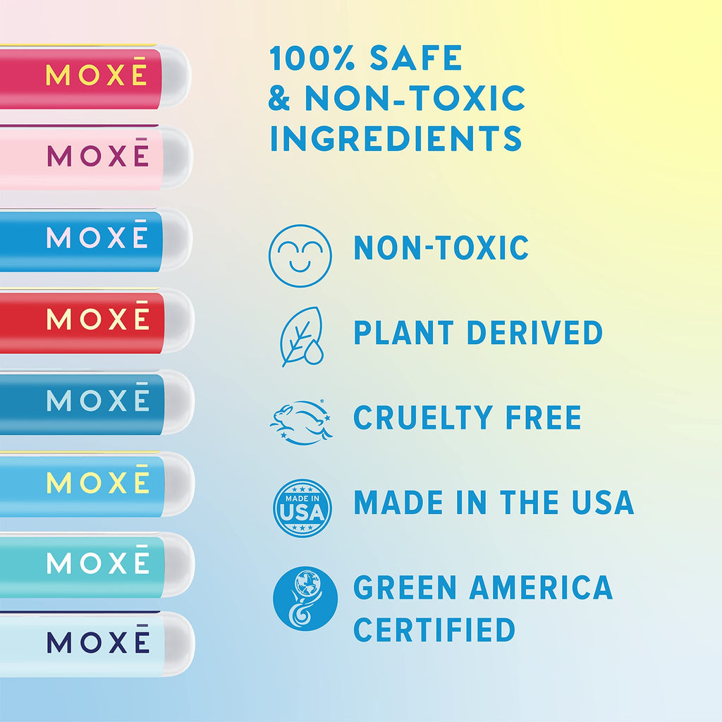 MOXE Nasal Inhaler Bundle, 8 Essential Oil Blends, Aromatherapy Sticks, Warming & Cooling Fragrances, Undiluted Oil, Natural Ing