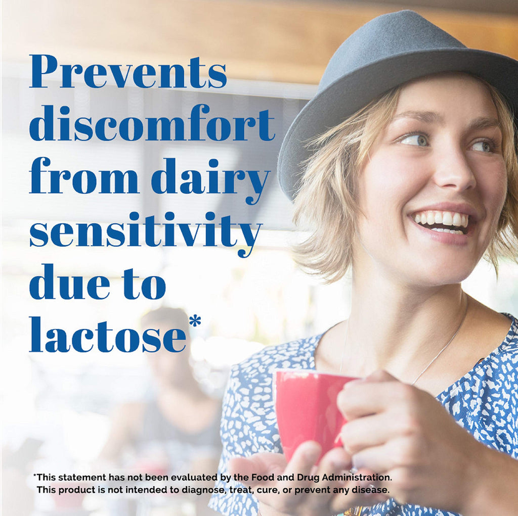 Lactaid Original Strength Lactose Intolerance Relief Caplets with Natural Lactase Enzyme, Dietary Supplement to Help Prevent Gas