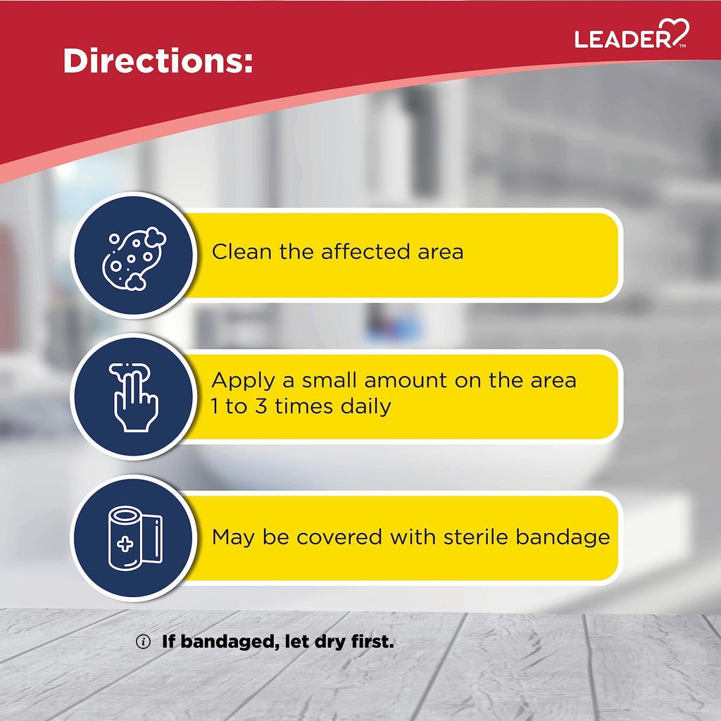 Leader Povidone Iodine 10% Prep Solution USP, First Aid Antiseptic Wound Cleanser, Wound Wash, Antiseptic Soap, 8 fl oz