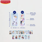 Elastoplast Disney Frozen Assorted Sizes (20 Pieces), Coloured First Aid Plasters for Children, Kids Plasters with Frozen Desig